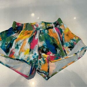 Lululemon Athletica Green and Yellow Athletic Shorts